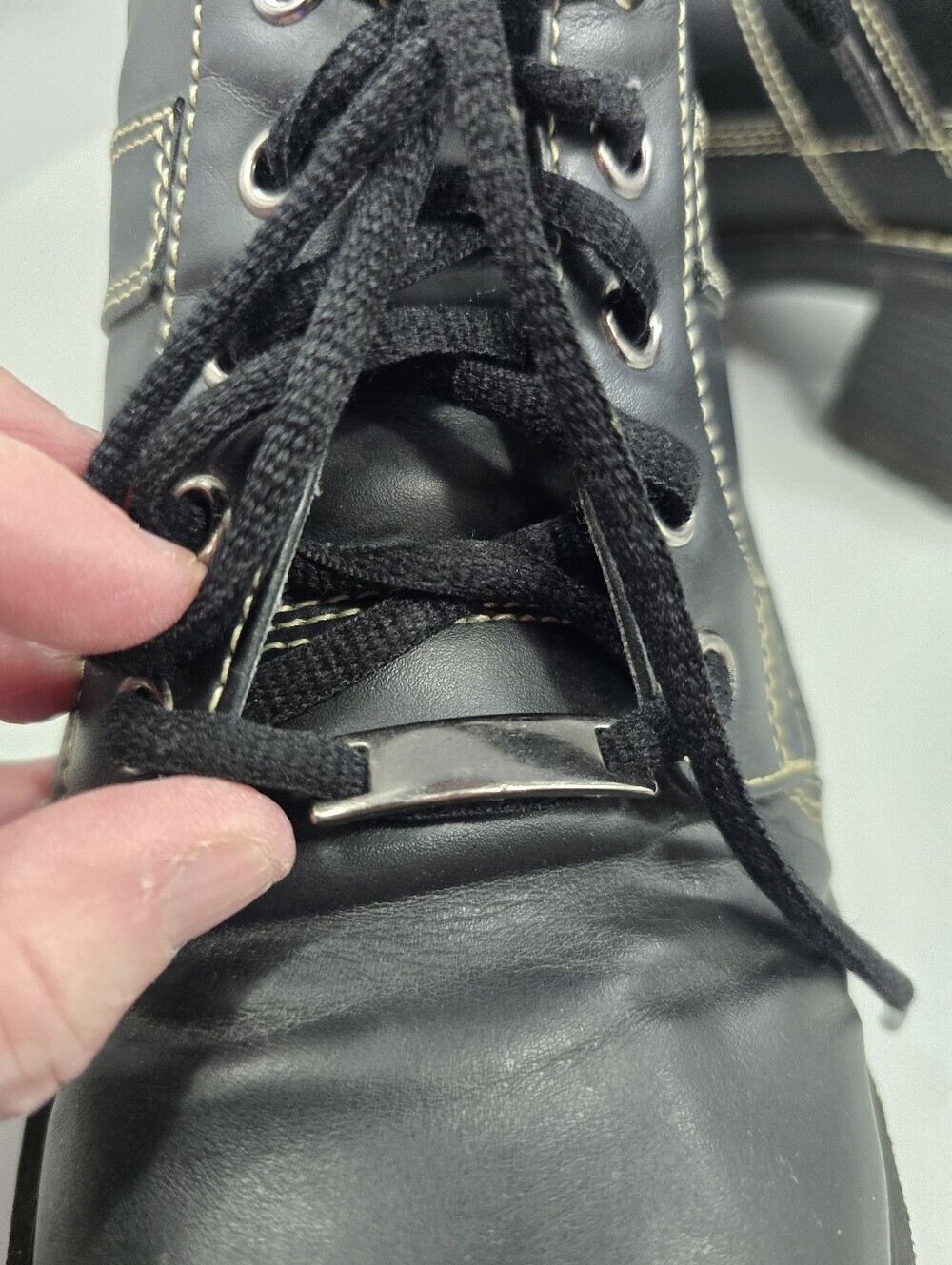 Black Gothic Punk Lug Sole Platform Oxford Lace Up 90s Style Shoes. Ladies Med - Picture 10 of 14